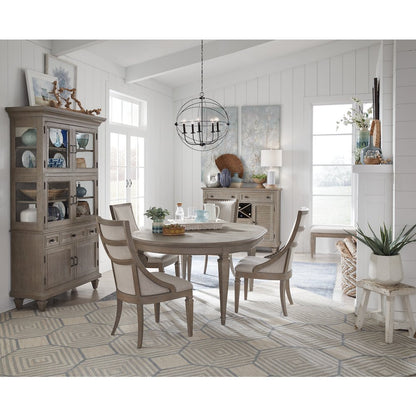 Lancaster Dovetail Grey Extendable Round Dining Table