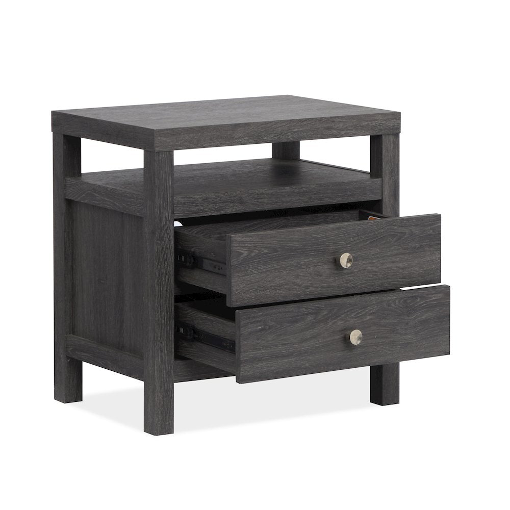 Merrifield Raisin Black Drawer Nightstand