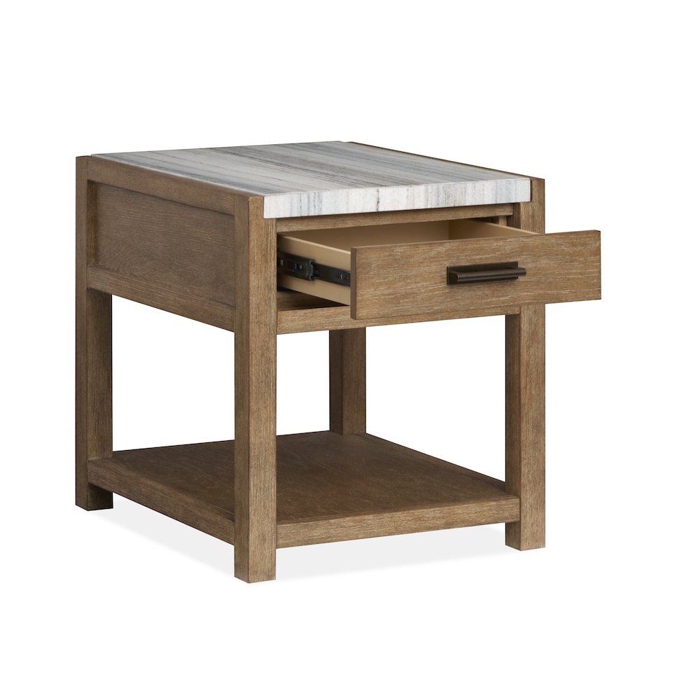 Plum Creek Sierra Brown Rectangular End Table
