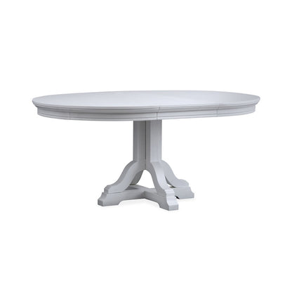 Charleston Harbor Gray Grey Extendable 48" Round Dining Table