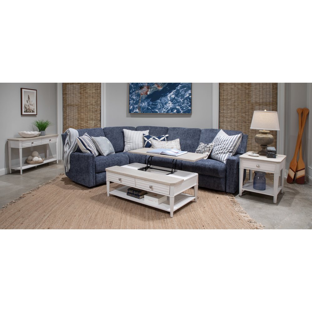 Echo Isles Sea Pearl And Driftwood Rectangular End Table