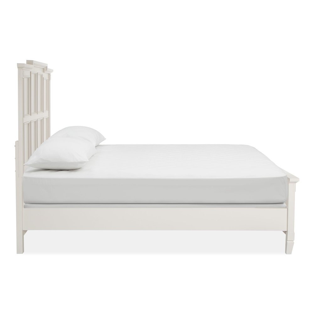 Willowbrook Egg Shell White With Slight Rub Through Queen Panel Bed