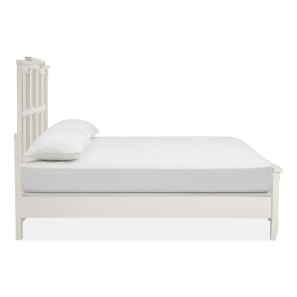 Willowbrook Egg Shell White With Slight Rub Through Queen Panel Bed
