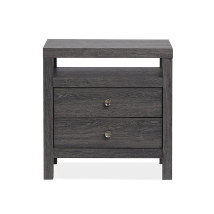 Merrifield Raisin Black Drawer Nightstand