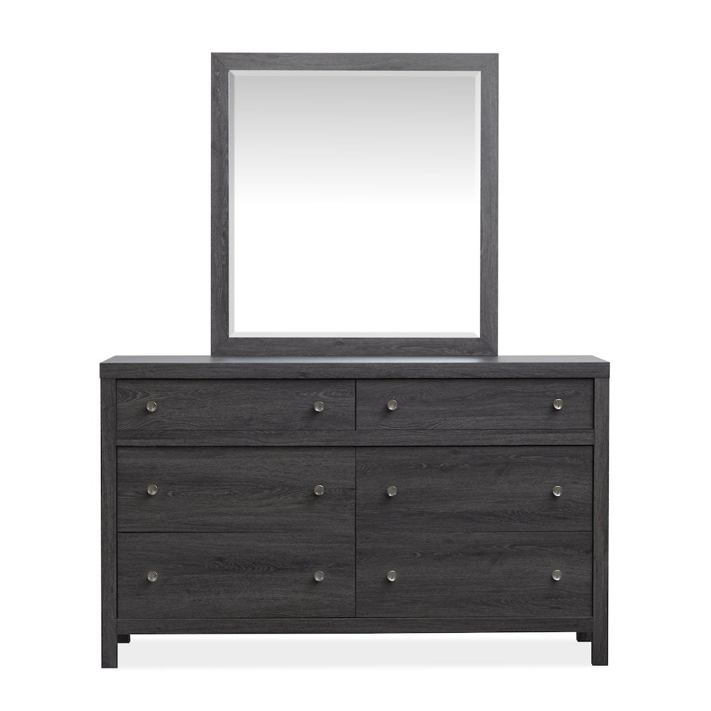 Merrifield Raisin Black Dresser With Portrait Mirror