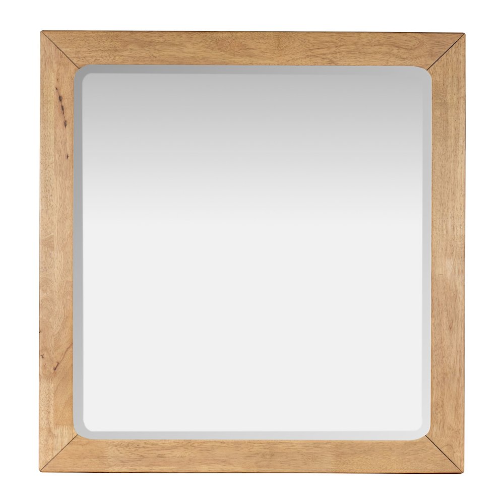 Davenport Rustic Caramel Double Drawer Dresser With Portrait Mirror