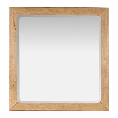 Davenport Rustic Caramel Double Drawer Dresser With Portrait Mirror