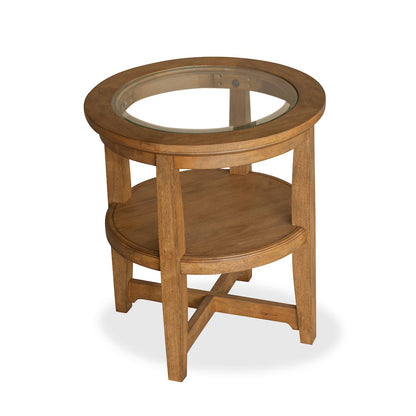 Durant Honey Brown Shelf End Table