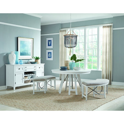 Heron Cove Chalk White And Dovetail Grey 52" Round Dining Table