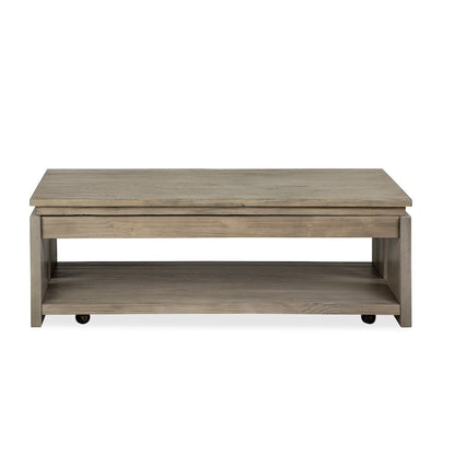 Stone Harbor Grey Rectangular Lift Top Storage Cocktail Table With Casters