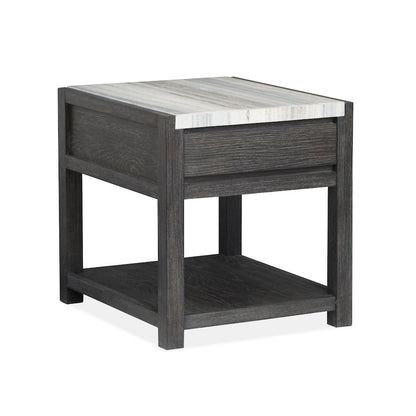Plum Creek Ravenwood Black Rectangular End Table
