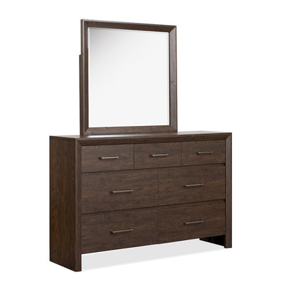 Llewellyn Columbian Walnut Dresser With Portrait Mirror