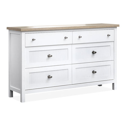 Windmill Harbour White Whisp And Sand Double Drawer Dresser