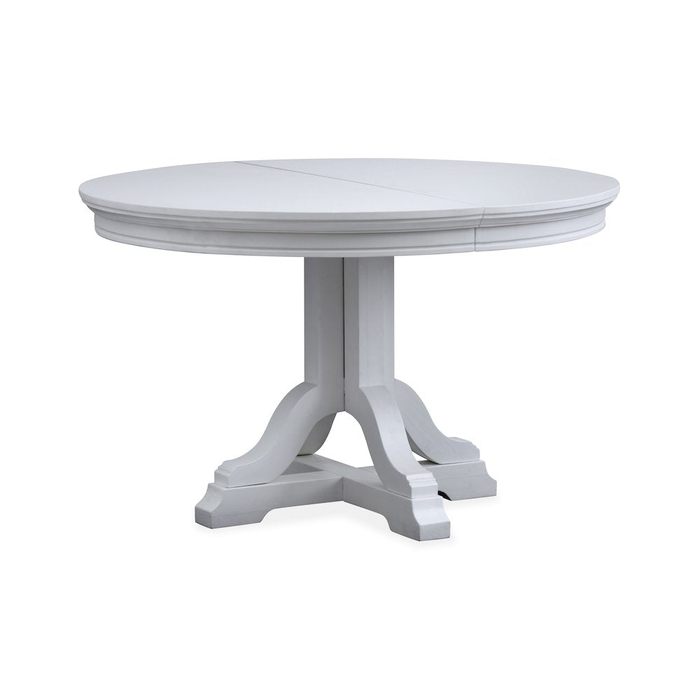 Charleston Harbor Gray Grey Extendable 48" Round Dining Table