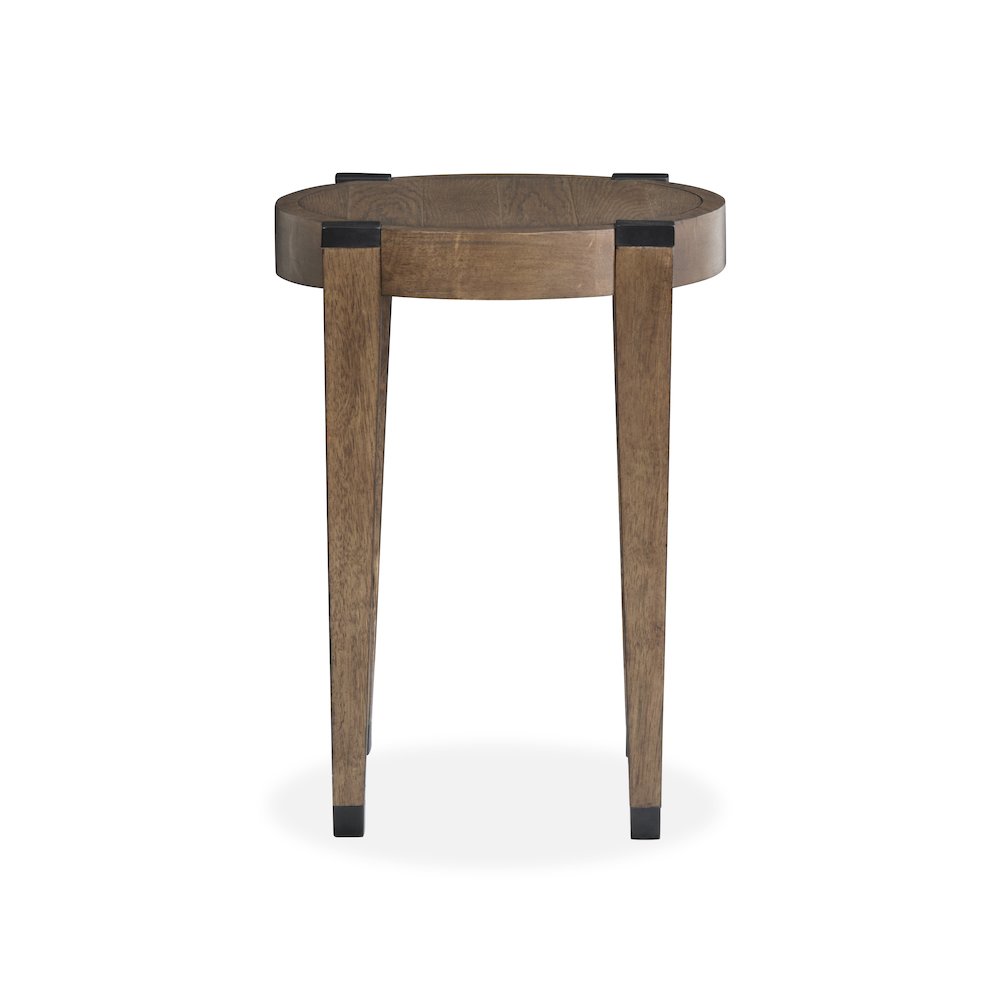 Kaysen Wallaby And Matte Black Round End Table