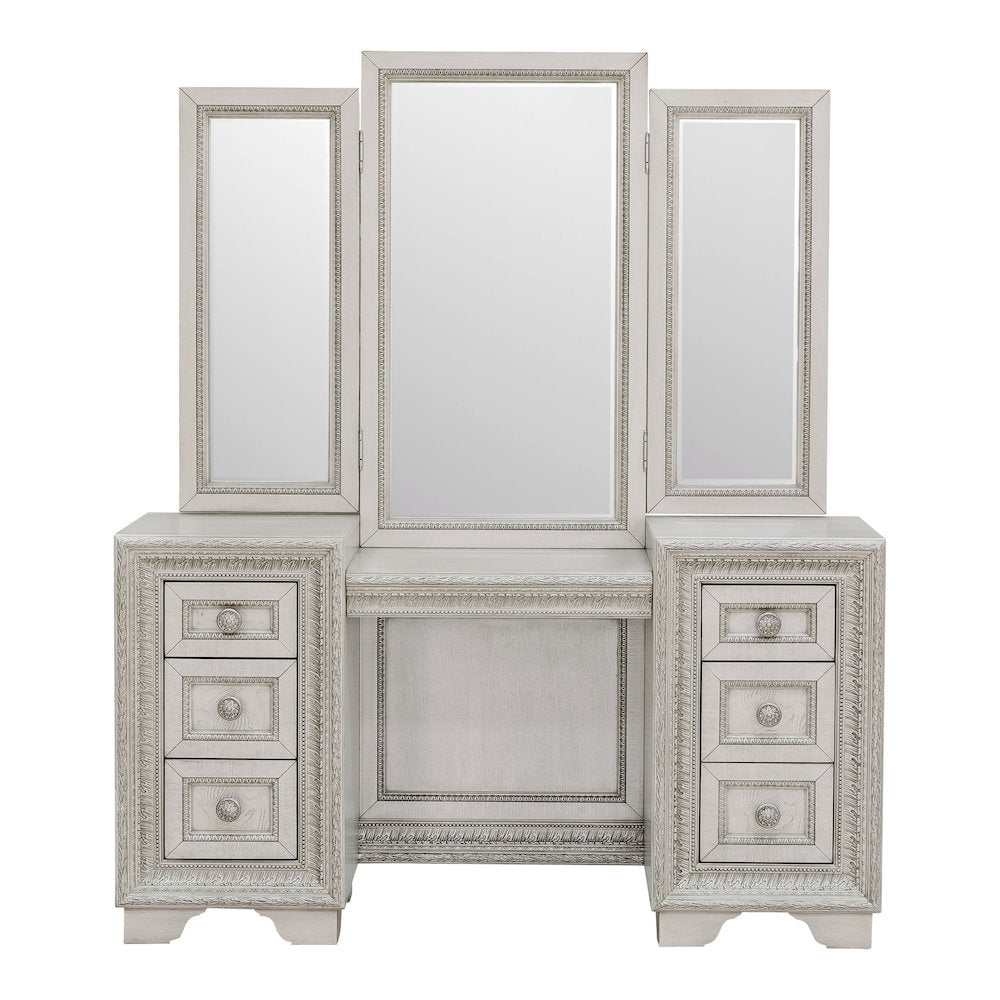 Pulaski Camila Creamy White Vanity With Mirror