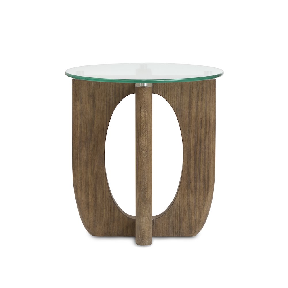 Lainey Almond Round End Table
