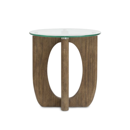 Lainey Almond Round End Table