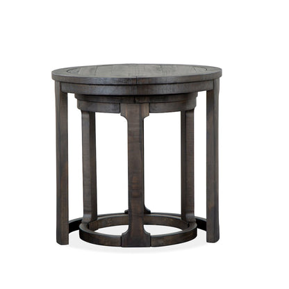 Boswell Peppercorn Round Nesting End Table