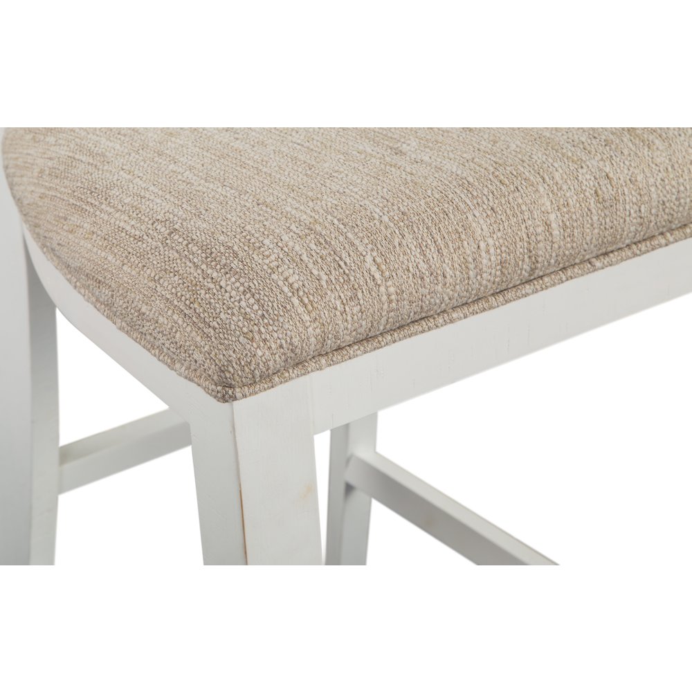 Heron Cove Chalk White And Dovetail Grey Upholstered Counter Chair Two Pack