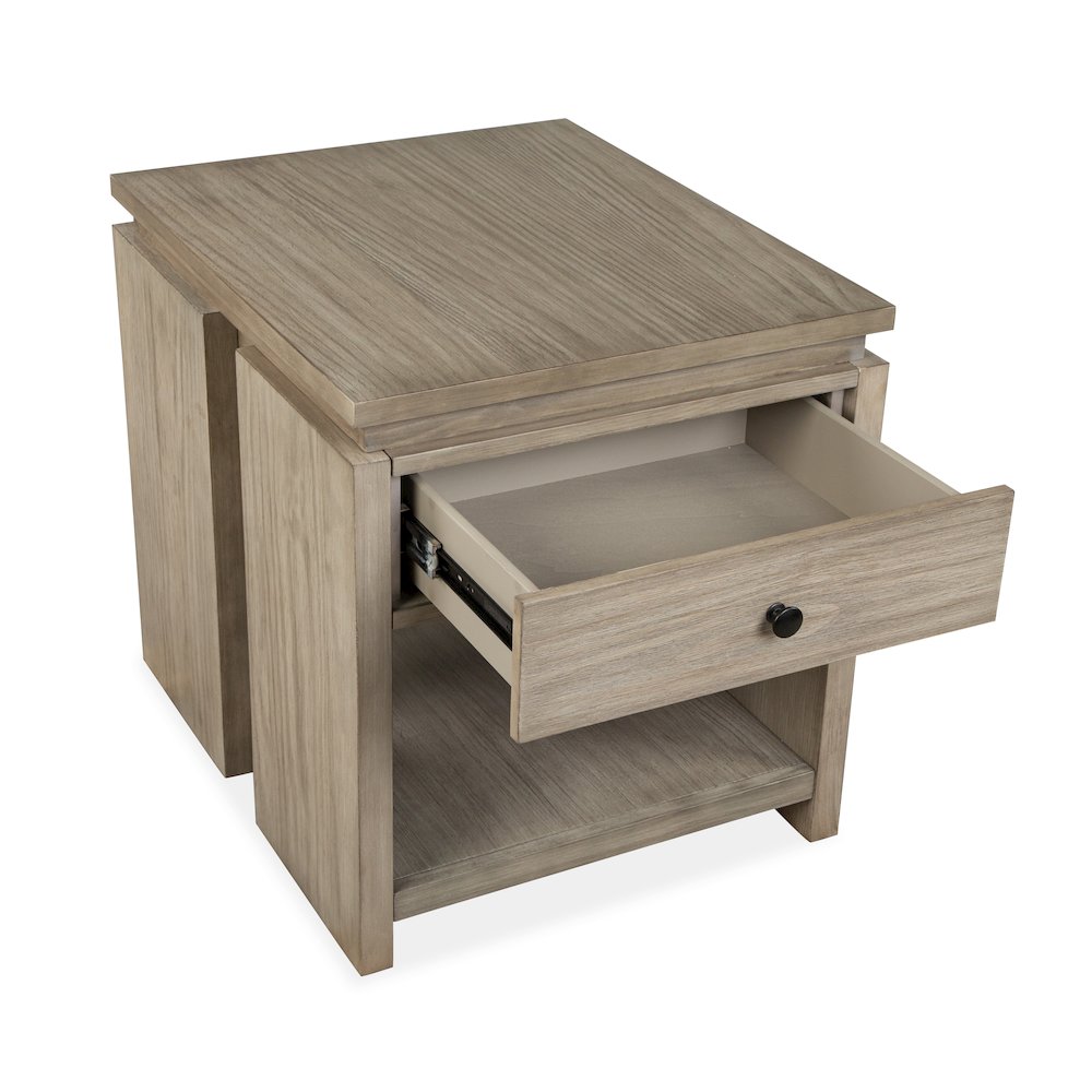 Conrad Stone Harbor Grey Rectangular End Table