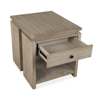 Conrad Stone Harbor Grey Rectangular End Table