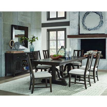 Westley Falls Graphite Extendable Trestle Dining Table