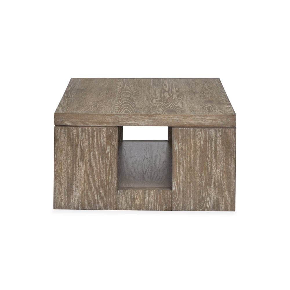 Conway Spiced Brown Rectangular Cocktail Table With Casters