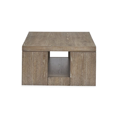 Conway Spiced Brown Rectangular Cocktail Table With Casters