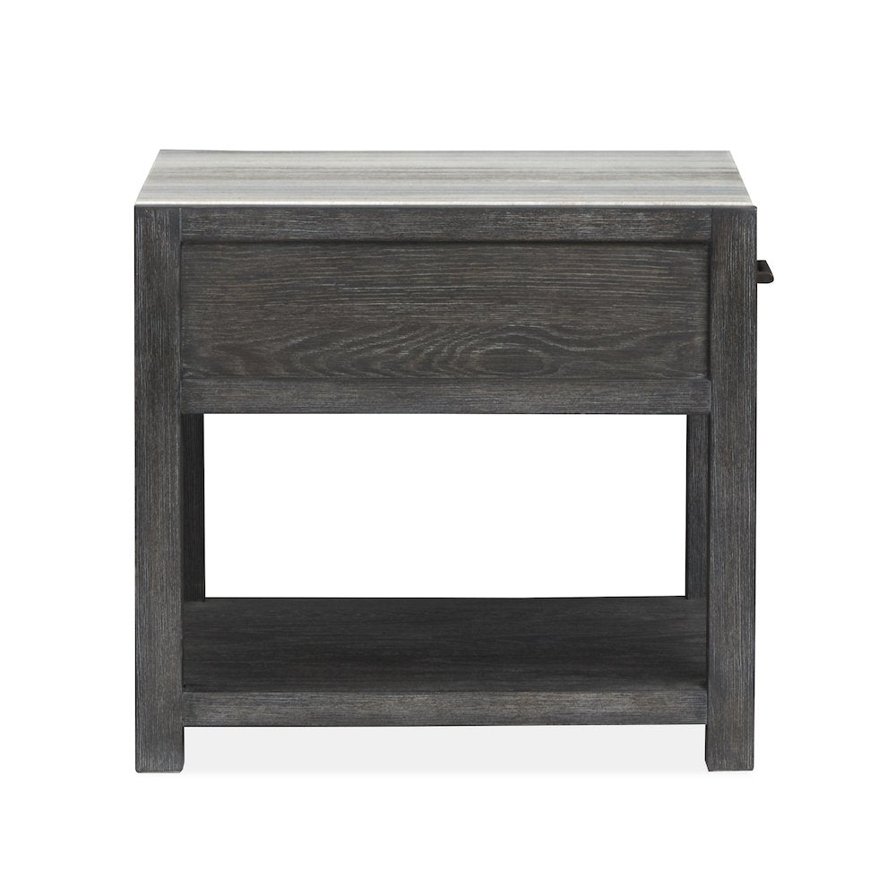 Plum Creek Ravenwood Black Rectangular End Table