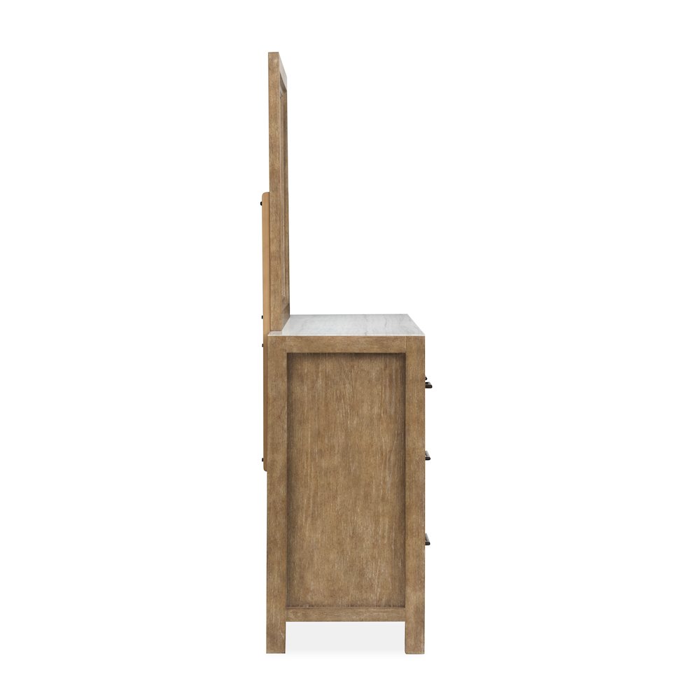 Plum Creek Sierra Brown Drawer Dresser With Landscape Mirror