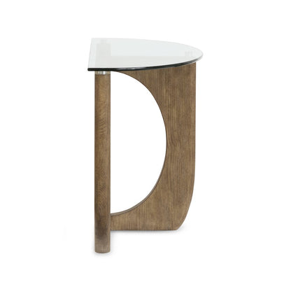 Lainey Almond Demilune Sofa Table