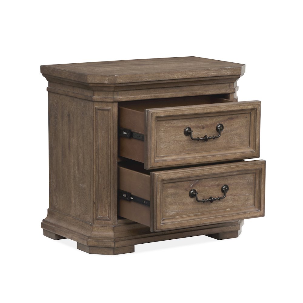 Adler Court Florentine Walnut Drawer Nightstand
