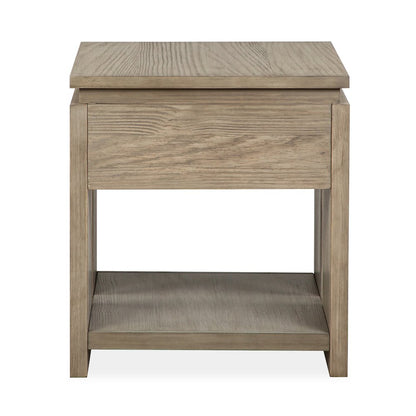 Conrad Stone Harbor Grey Rectangular End Table