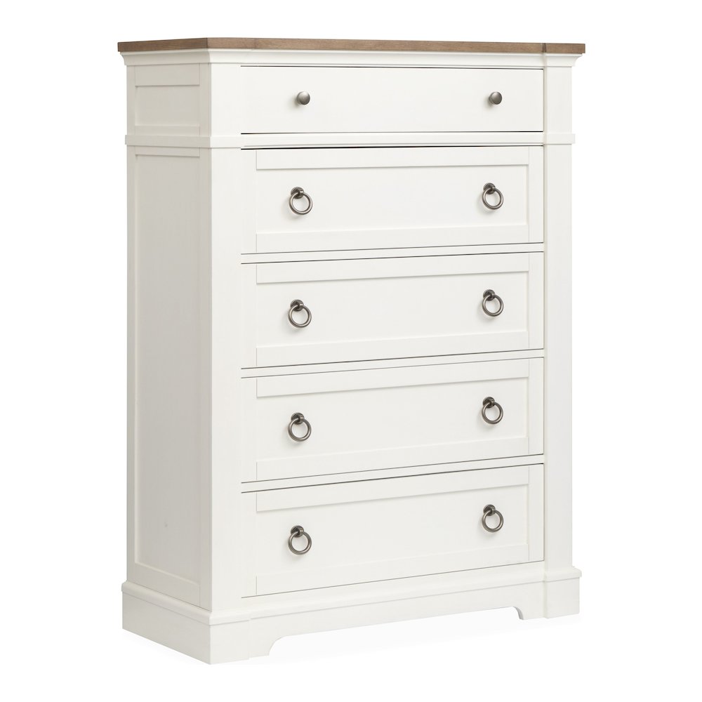 Kingston Whisper White And Cerused Nutmeg Drawer Chest