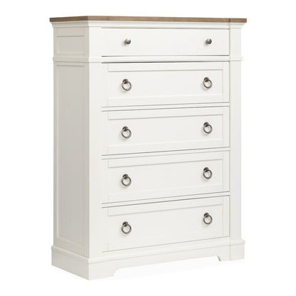 Kingston Whisper White And Cerused Nutmeg Drawer Chest