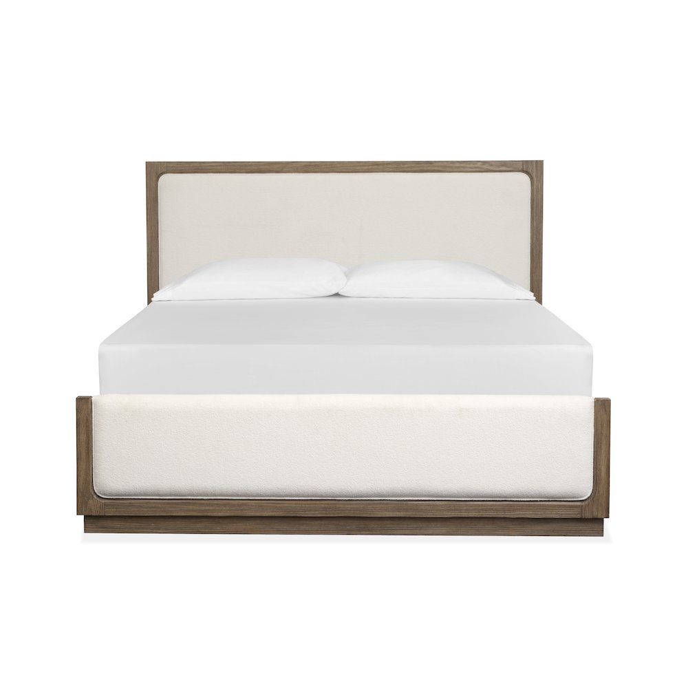 Westbourne Dark Umber Queen Upholstered Panel Bed