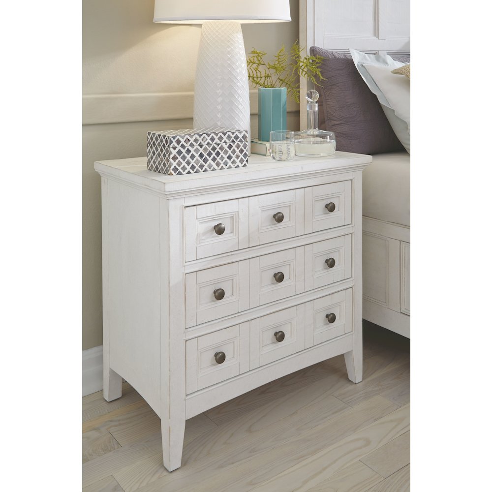 Heron Cove Chalk White And Dovetail Grey Drawer Nightstand