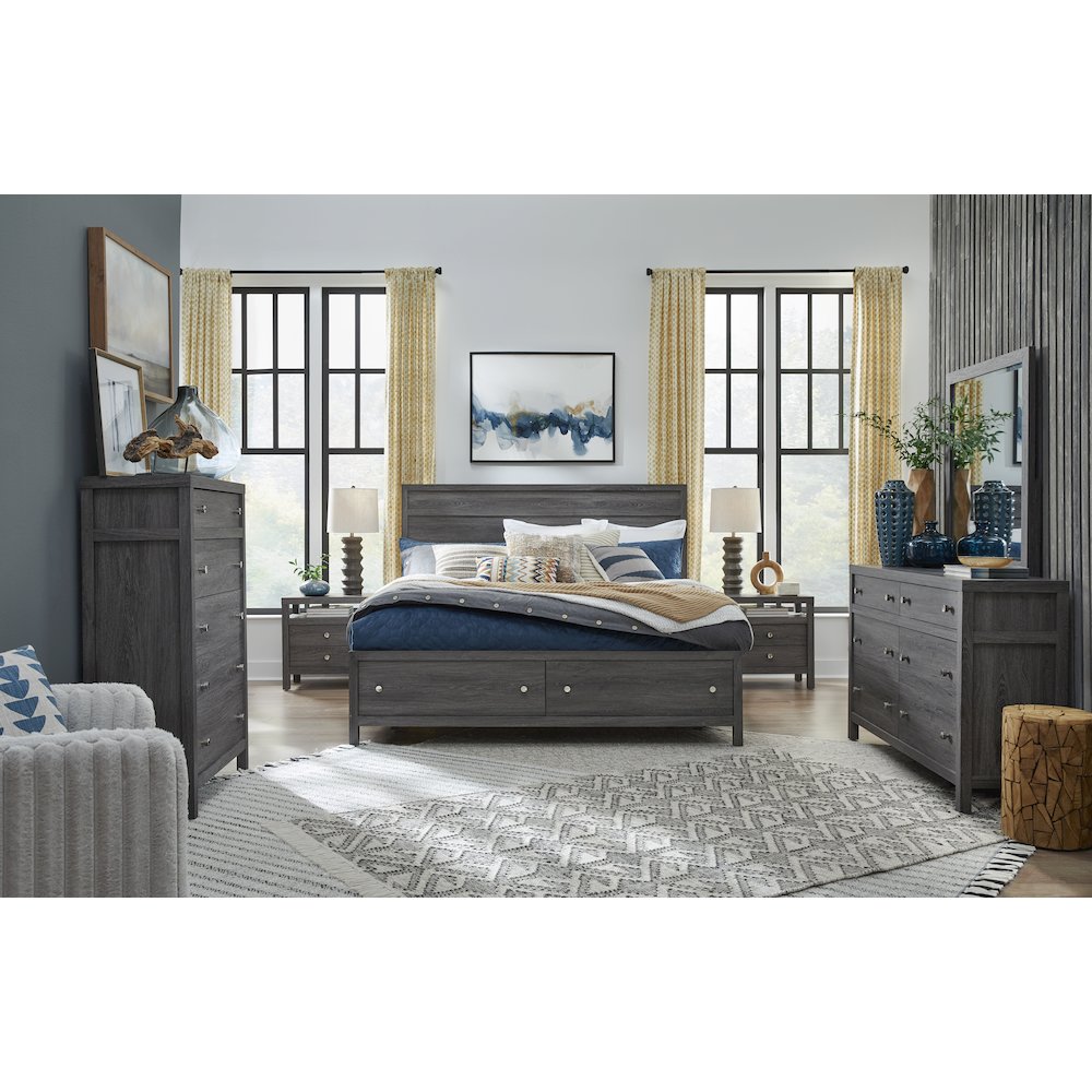 Merrifield Raisin Black Drawer Nightstand