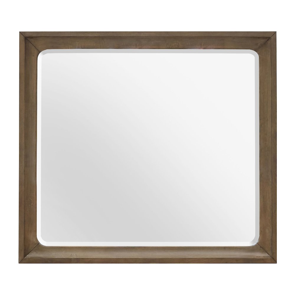 Lindon Belgian Wheat And Coffee Bean Double Drawer Dresser With Landscape Mirror