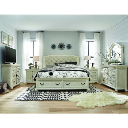 Bronwyn Alabaster Queen Sleigh Storage Bed