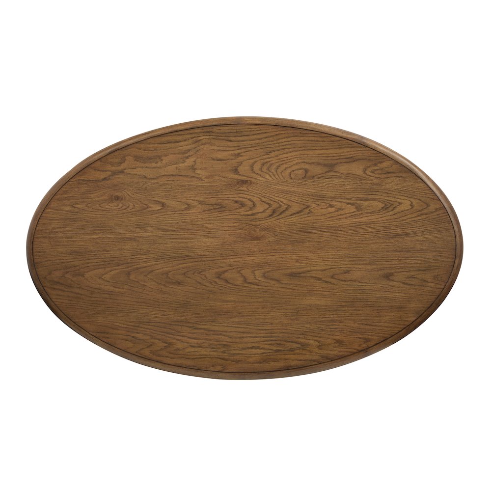 Tanner Tawny Brown Oval Cocktail Table With Casters