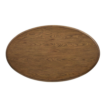 Tanner Tawny Brown Oval Cocktail Table With Casters