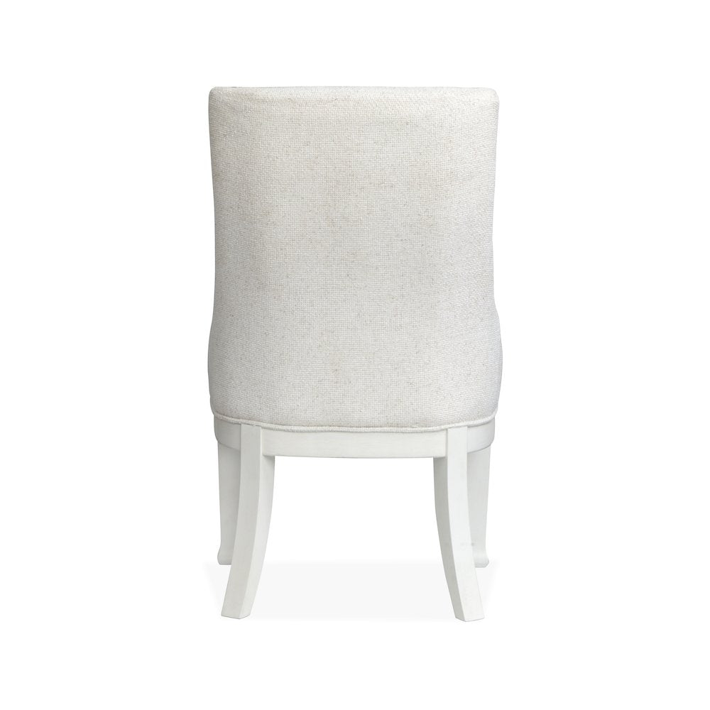 Kingston Whisper White And Cerused Nutmeg Upholstered Host Chair Two Pack