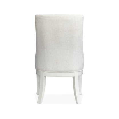 Kingston Whisper White And Cerused Nutmeg Upholstered Host Chair Two Pack