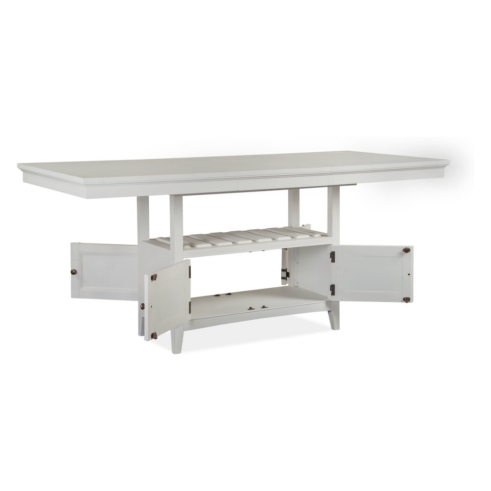 Heron Cove Chalk White And Dovetail Grey Extendable Counter Height Dining Table