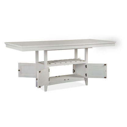 Heron Cove Chalk White And Dovetail Grey Extendable Counter Height Dining Table