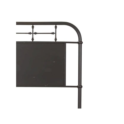Vintage Series Twin Metal Headboard - Black in Distressed Metal