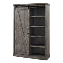 Avondale Rustic Barn Door Bookcase, Gray