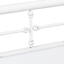 Vintage Series Twin Metal Headboard - Antique White in Distressed Metal